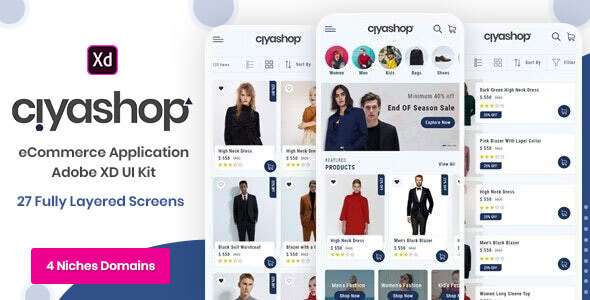 Ciyashop - eCommerce Application Adobe XD UI Kit