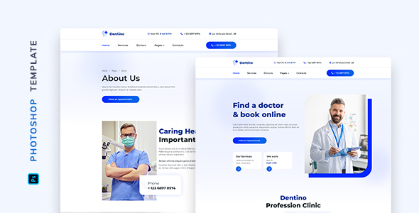 Dentino – Dental Clinic Template for PSD