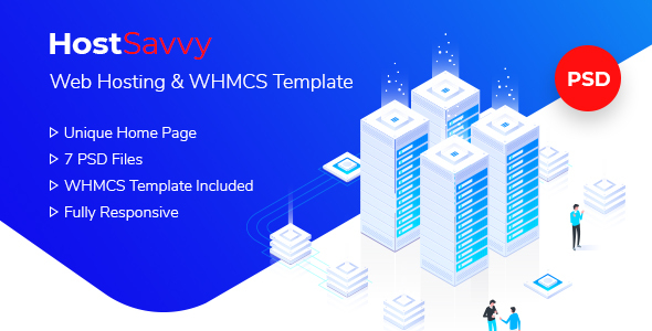 Preview image for HostSavvy - Web Hosting and WHMCS PSD Template