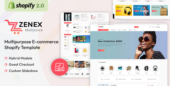 Zenex - Multipurpose E-commerce Shopify 2.0 Template listing image
