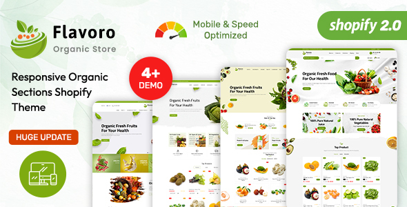 Preview image for Flavoro - Organic Store & Food Shopify 2.0 Theme