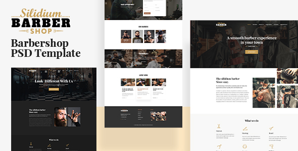 Slidium Barber PSD Template