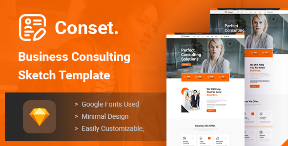 Conset - Business Consulting Sketch Template