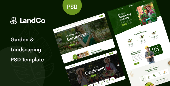 LandCo - Garden & Landscaping PSD Template