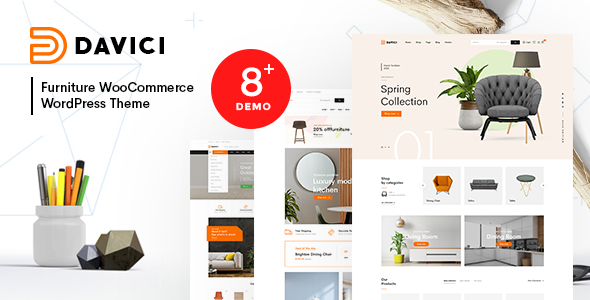 Davici – Furniture WooCommerce WordPress Theme with AI