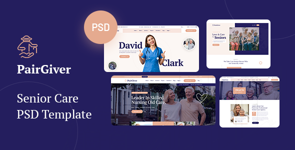 PairGiver - Senior Care PSD Template