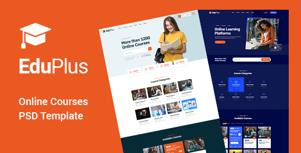 EduPlus - Online Courses PSD Template