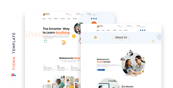 Shelly – School Template for Figma listing image