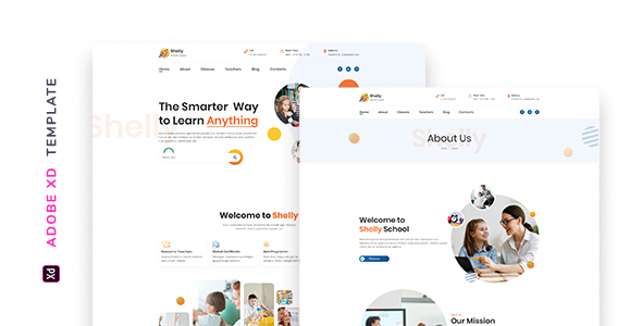 Product preview supplied for Shelly – School Template for XD
