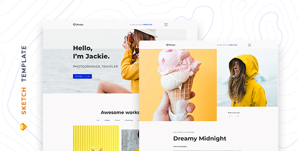 Proto – Photographer Portfolio for Sketch