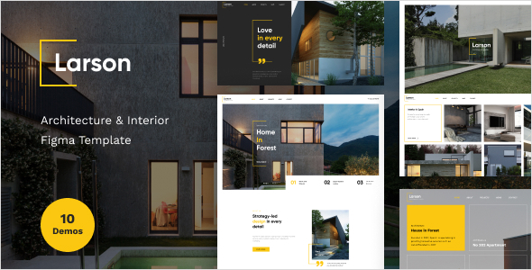 Product preview supplied for Larson - Architecture & Interior Figma Template