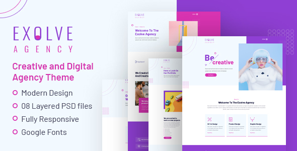 EXOLVE - Modernist Design PSD Template