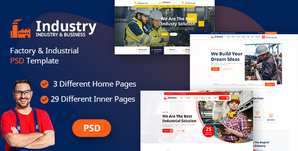 Industry - Industrial PSD Template