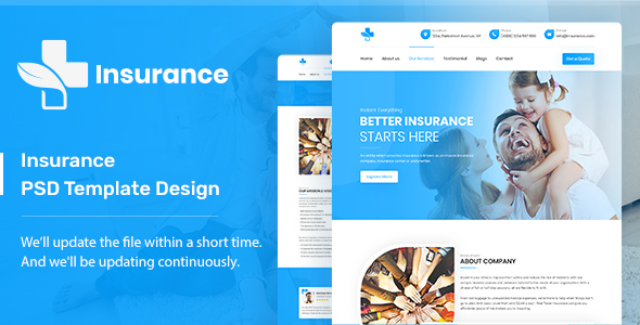 Insurance - PSD Template