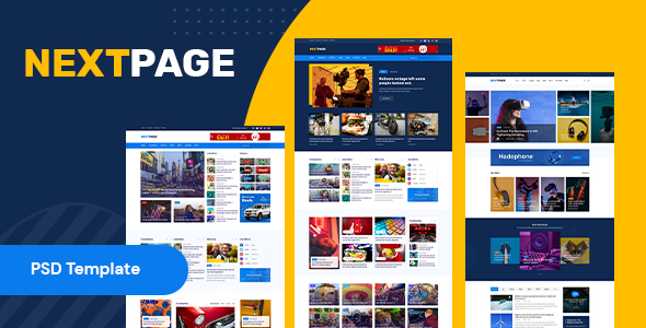 Nextpage - Magazine & Newspaper PSD Template