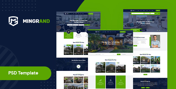 Preview image for Mingrand – Real Estate PSD Template