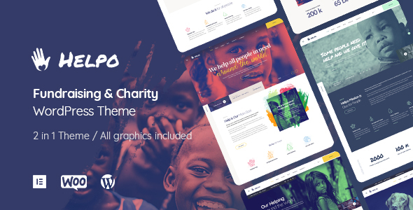 Helpo | Charity & Nonprofit WordPress Theme product preview