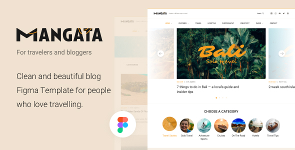 Mangata — Traveler Blog Template