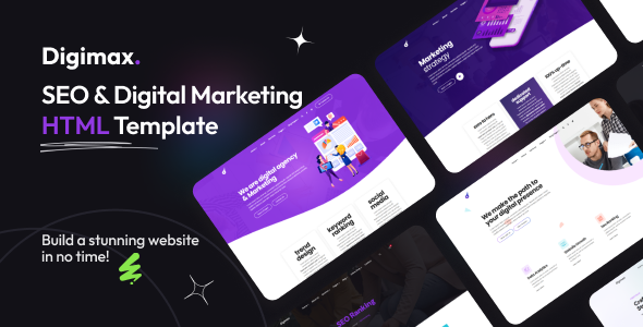 SEO & Digital Marketing Agency Template - Digimax