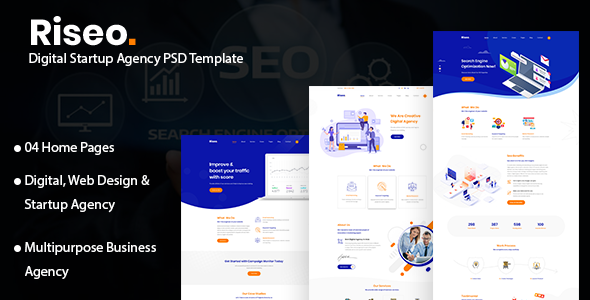 Risso – Digital Startup Agency PSD Template