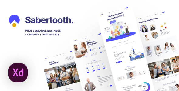 Sabertooth | Business Service UI Kit for Adobe XD listing image