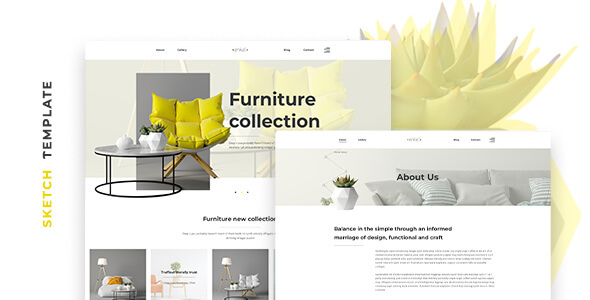 Enkel – Furniture Company Template for Sketch