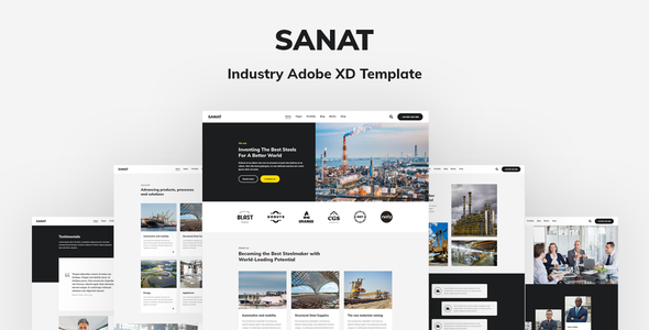 Sanat - Industry Adobe XD Template