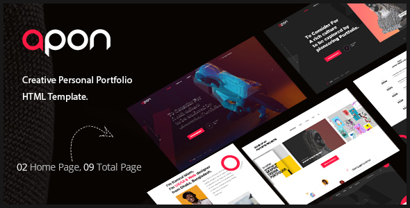 Apon - Creative Portfolio & Agency HTML Template listing image