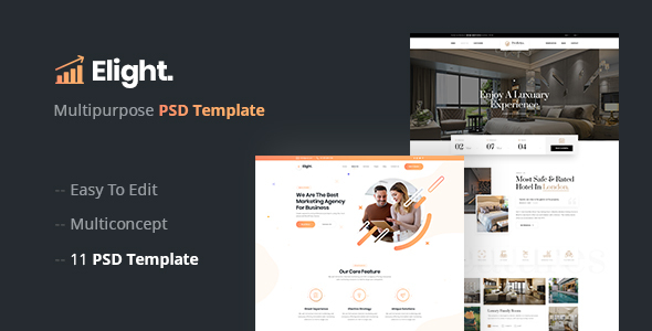 Elight – Multipurpose PSD Template