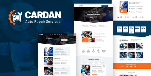 Cardan - Car Repair Services PSD Template