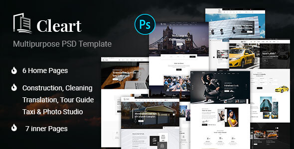 Cleart - Multipurpose Small Business Services PSD Template listing image