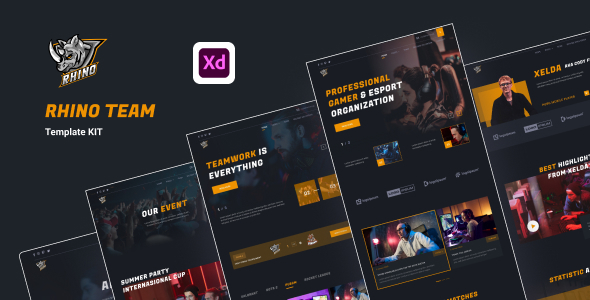 Rhino Team - eSport & Game Events UI Kit