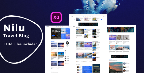 Nilu - Travel Blog Adobe Xd Template.