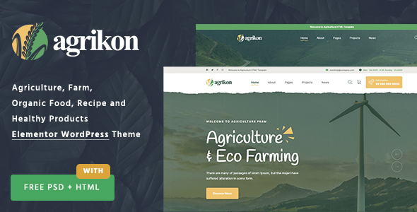 Agrikon - Organic Food & Agriculture WooCommerce Theme product preview