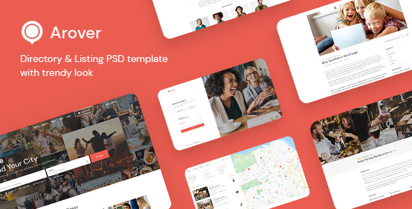 Arover - Directory & Listing PSD Template product preview