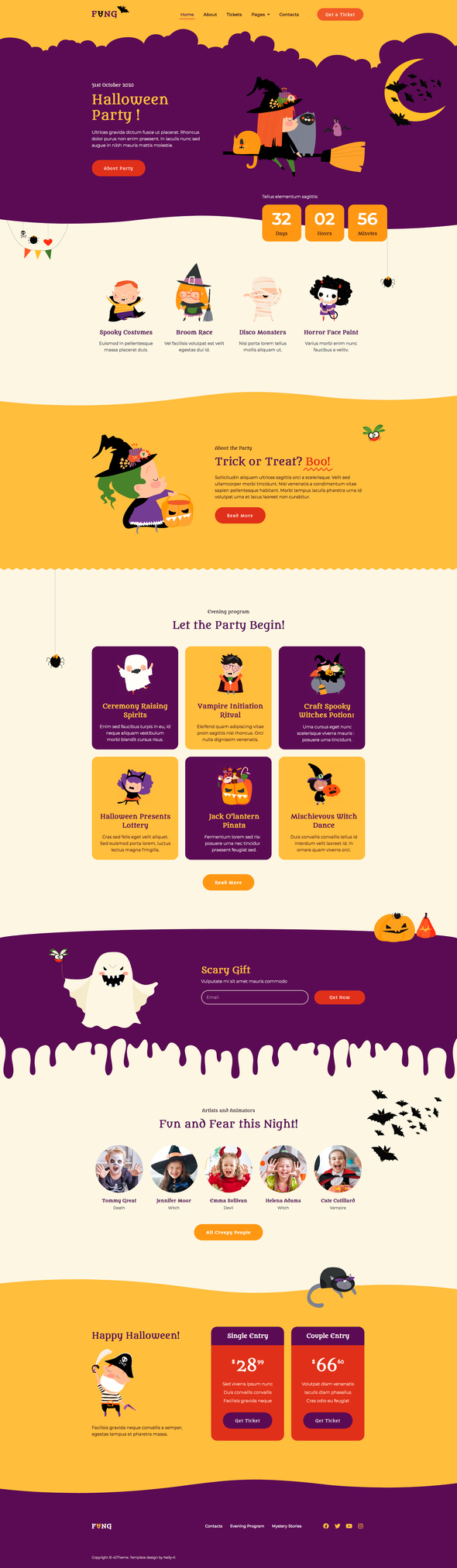Preview image for Fang — Halloween Party Elementor Template Kit