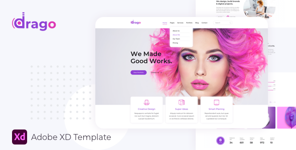 Drago — Creative and Digital Agency Adobe XD Template