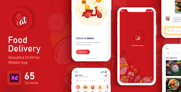 Oeat - Food Delivery App UI Kit for XD