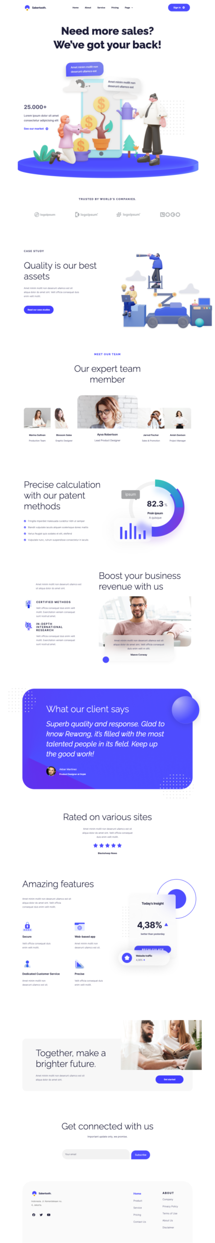 Sabertooth | Business Startup Elementor Template Kit