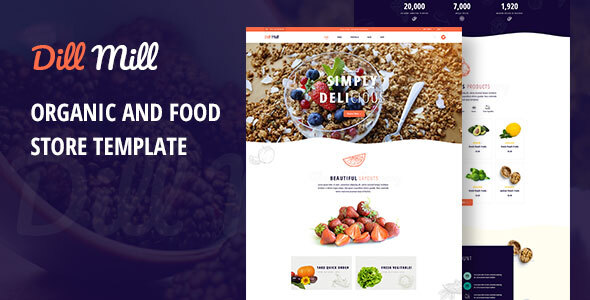 Dillmill - Organic and Food Store PSD Template