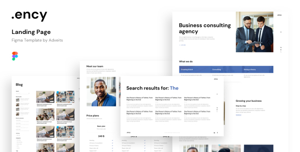 Ency - Landing page Figma Template
