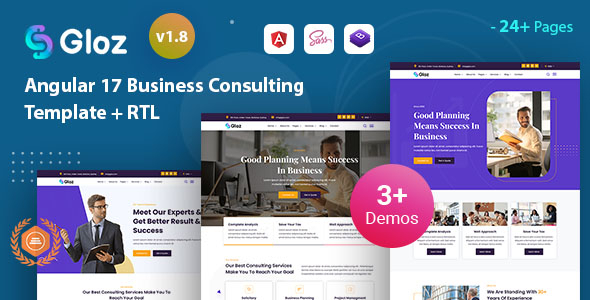 Gloz - Business & Legal Consulting Angular 17+ Template listing image