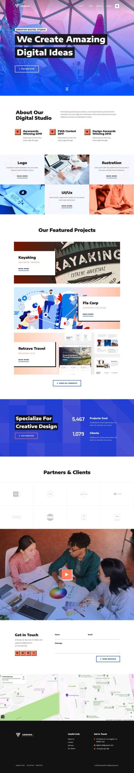 Genion - Creative Digital Agency Elementor Template Kit