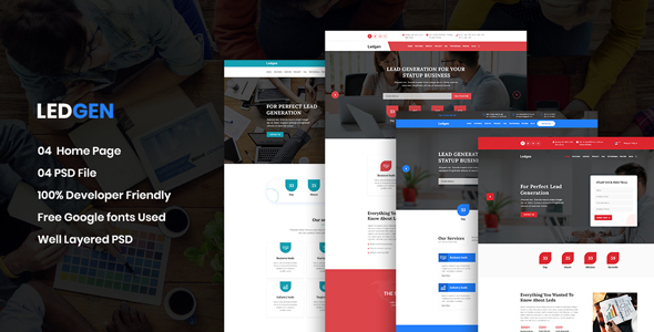 Ledgen - Lead Generation  PSD Template