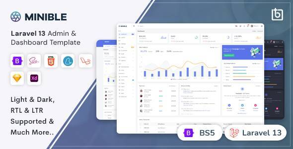 Minible - Laravel 13 Admin & Dashboard Template