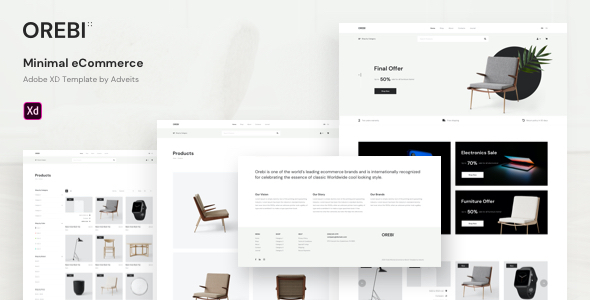 Orebi - Minimal eCommerce Adobe XD Template
