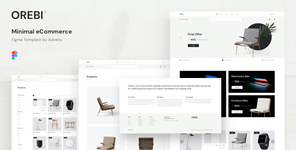 Product preview supplied for Orebi - Minimal eCommerce Figma Template