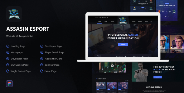 Assasin | eSport Web UI Kit for Figma