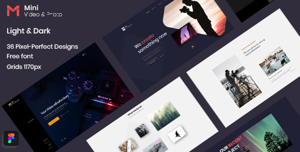 Mini - Photography & Videography Website Figma Template product preview
