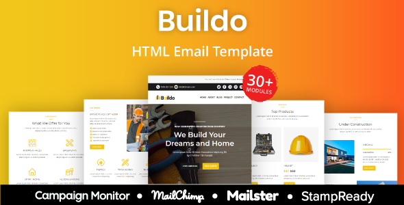 Buildo - Construction Responsive Email Template listing image